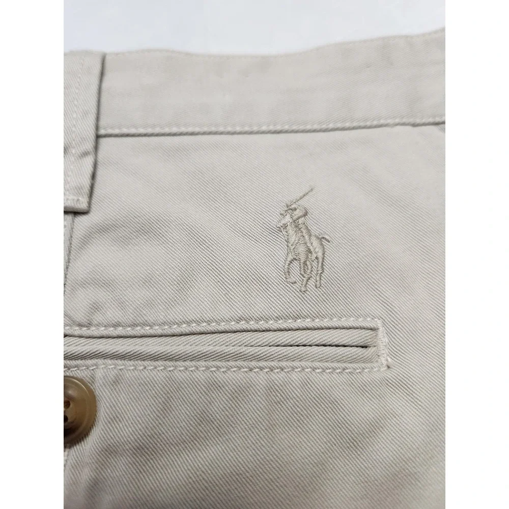 Polo Ralph Lauren Shorts Mens 38 Beige Relaxed Fit Chino 10 Inseam Cotton
